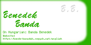 benedek banda business card